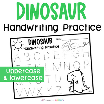 Dinosaur Handwriting Practice Paper. 200 Blank Pages With Dotted Lines –  Mr. Mintz Crafts