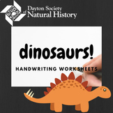 Dinosaur Names Handwriting Worksheets