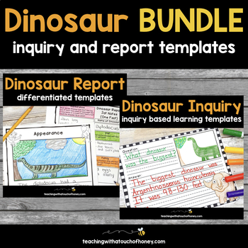 Preview of Dinosaur Activities - Inquiry and Report Bundle