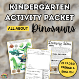 Dinosaur Kindergarten Activities in French & English