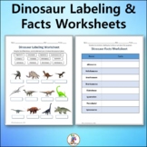 Dinosaur Labeling & Facts Worksheets - Science