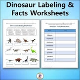 Dinosaur Labeling & Facts Worksheets for Google Slides