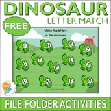 Free Dinosaur Letter Match File Folder Activity