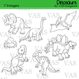 Dinosaur Line Clip Art clipart