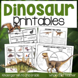Dinosaur Literacy & STEM Printables | Kindergarten 1st Gra