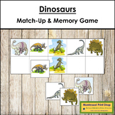 Dinosaurs Match-Up and Memory Game (Visual Discrimination 