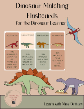 Preview of Dinosaur Matching Flashcards