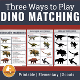 Dinosaur Matching Game w/ Descriptions | 3 Ways to Play