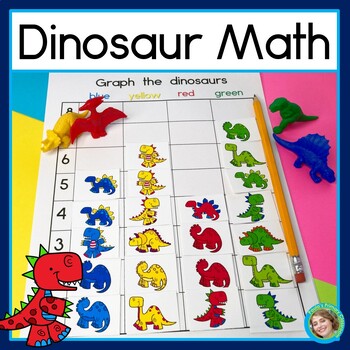 Preview of Dinosaur Math Activities Graphing Sorting by Attributes & Venn Diagrams Centers