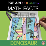 Dinosaur Math Fact Coloring Pages | Fun End of the Year Re