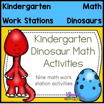 kindergarten dinosaur math center activities by a special kind of class