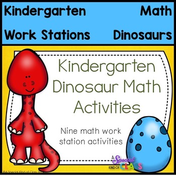 Preview of Kindergarten Dinosaur Math Center Activities