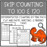 Dinosaur Math Skip Counting by Tens to 100 & 120 Kindergar