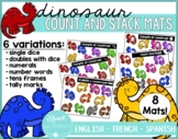 Dinosaur Math Subitizing Mats - English, French & Spanish