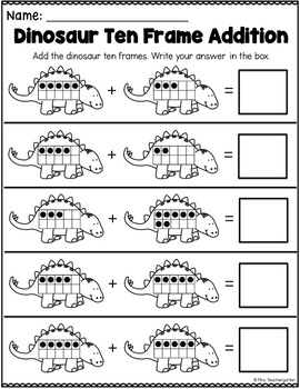 dinosaur math and literacy by mrs teachergarten tpt