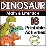 Dinosaur Math and Literacy Theme Activities, Thematic Unit