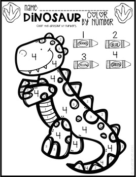 Dinosaur Math and Literacy Worksheets for Preschool (February) | TpT