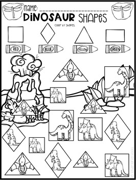 dinosaur math and literacy worksheets for preschool february tpt