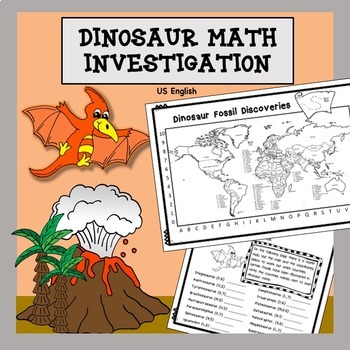 Preview of Dinosaur Math Science, Fossils, Activities, Dinosaur day, End of unit, Research