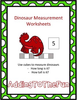 Preview of Dinosaur Measurement Worksheets