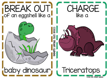 Brain Breaks Movement Cards Dinosaur Dino Theme  Brain breaks, Physical  education games, Elementary music