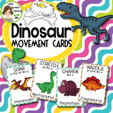 Dinosaur Movement Cards and Brain Breaks (Transition activity)