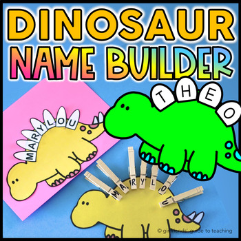 Preview of Dinosaur Name Builder | Name Practice Activity