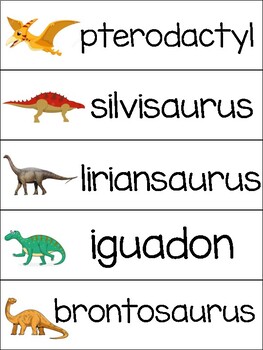 Dinosaur Name Writing Cards by Preschool Plans | TpT