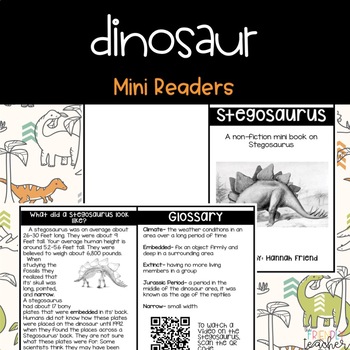 Preview of Dinosaur Nonfiction Mini Readers