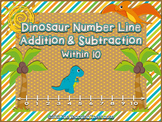 Dinosaur Number Line Addition & Subtraction Within 10