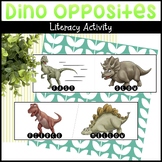 Dinosaur Opposites Literacy Activity - Self-Correcting Opp