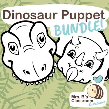 Preview of Dinosaur Paper Bag Puppet Bundle