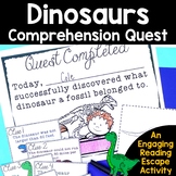 Dinosaur Passages Reading Comprehension Escape Room