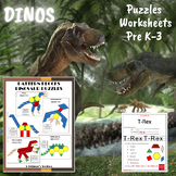 Dinosaur Pattern Block Mat Printables & Worksheets