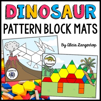 Preview of Dinosaur Pattern Block Mats