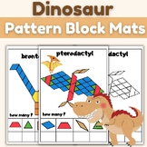 Dinosaur Pattern Block Mats worksheet and math activity -s