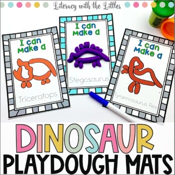 Preview of Dinosaur Playdough Mats | Dino Fine Motor Skills Activities | Dinosaurs Center
