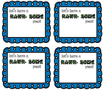 Dinosaur Pop It Gift Tags By Learning With Miss Powell 