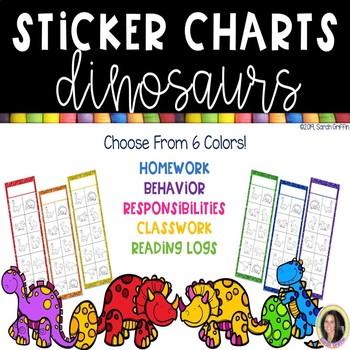 Preview of Dinosaur Sticker Charts