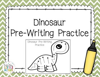 Preview of Dinosaur Pre-Writing Practice