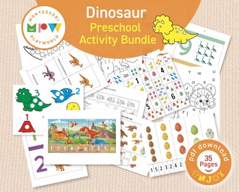 Preview of Dinosaur Preschool Activity Bundle