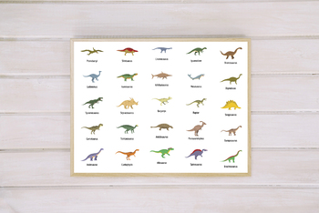 Preview of Dinosaur Print, Dinosaur Nursery Art, Dinosaurs names,Educational prints
