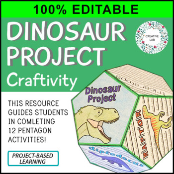 Preview of Dinosaur Project Craft Activity - 100% Editable