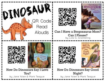 Dinosaur QR Code Read Alouds by Morgan Elliott - Lakeside Teaching