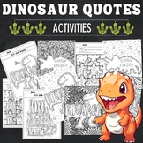 Dinosaur Quotes Coloring Pages | Coloring Sheets | Fun Din