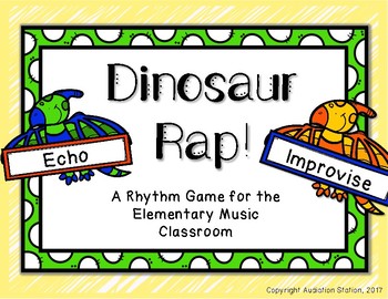 Preview of Dinosaur Rap! {Rhythm Game for Elementary Music}