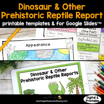Preview of Bundle Dinosaur Activities | Research Project | Report Writing Templates
