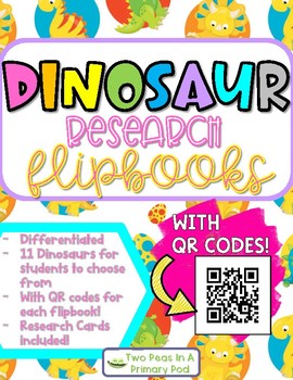 Preview of Dinosaur Research Flipbooks (with QR Codes!)