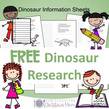 Preview of Dinosaur Research Sheets - Free for Limited Time