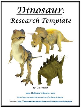 Preview of Dinosaur Research Template EDITABLE